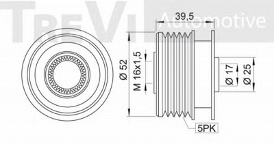 TREVI AUTOMOTIVE ap1055 -  Механизм свободного хода генератора